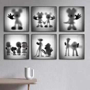 Karikatūra Izzūd Mickey Anotācija Plakāti Mūsdienu Disney Audekls Glezniecības un Drukas Sienas Attēlu, viesistaba, Mājas Dekoru