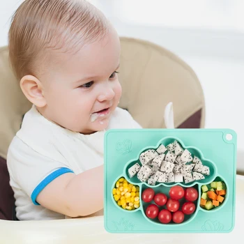 Karikatūra Pārtikas Konteiners piesūcekni Bērnu Ēšanas Galda neslīdoša Vakariņas Plāksnes Ēšanas Dinnerware Anti-Karstā Mācību Plate