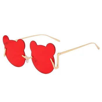 Karikatūra Saulesbrilles Vīriešiem Bez Apmales Saules Brilles Vintage Gafas Luksusa Dizaineru Sieviešu Toņos Lunette Oculos Ir 2021. Modes Zīmolu Brilles