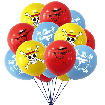 Karikatūra Viens Gabals Tēmu Apdare Piegādes Komplekts Luffy Baloni Banner Kūka Topper Zēns Fani Kids Happy Birthday Party Aksesuāri