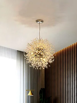 Karstā Mūsdienu Kristāla Pieneņu Lustras Apgaismojums Kulons LED Lampas Dzīvojamā Istabā, Ēdamistabas Mājas Apdare P40GD Winfordo