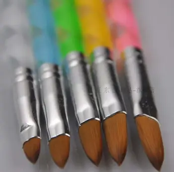 Karstā Pārdošanas Augstas Kvalitātes 5 Gab Modes Akrils UV Gel Nail Art Celtnieks Otu, Pildspalvu Komplekts Nagu Mākslas Otu