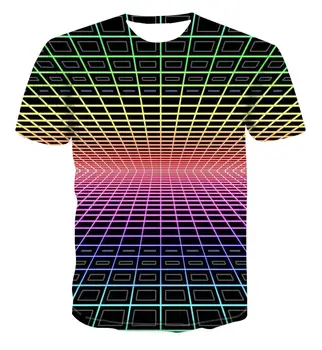 Karstā Pārdošanas Jaunu 3d Druka T-Kreklu Radošā Dizaina Vertigo Top Vīriešu Īsām Piedurknēm Modes Tendence Universāls, Ielas Stila Skaists