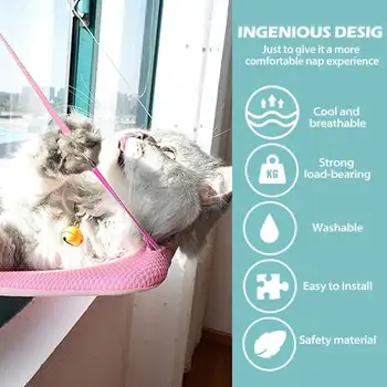 Karstā Pārdošanas Kaķis Guļamtīkls Gulta Mount Logu sauļošanās krēslu piesūcekņus Siltu Gultu Pet Cat Atpūtas Māja Mīksts Un Ērts Ferr,ets Būris