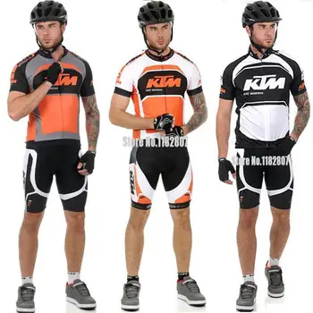Karstā Pārdošanas KTM Velo Apģērbs Vasaras Anti-UV MTB Velosipēds Jersey Valkāt Velosipēdu Drēbes Maillot Ciclismo Cikla Jersey kombinezoni ar KRŪŠDAĻU Komplekts