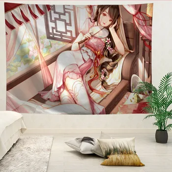 Karstā Pārdošanas Pasūtījuma Augstas Kvalitātes Seksīga Anime Meitene Sienas Karājas HD 3D Ainavu Drukāšana, Digitālā Drukāšana Mājas Apdare Gobelēns