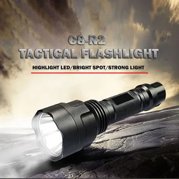 Karstā Pārdošanas Ultra Spilgti Taktiskais Lukturītis Uzlādējams R2 Pārnēsājams LED Lukturītis Āra Velo Lukturi Ūdensizturīgs 3 Apgaismojuma Režīmi