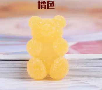 Kawaii Imitācijas Mīkstu Cukura Gummy Bear Flatback Sveķu Cabochons Par Cepures Auskari Kuloni Aksesuāri