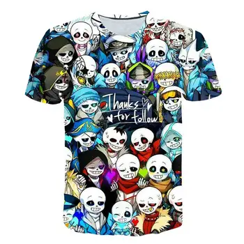 Kawaii krekls Undertale sans Anime Multfilmu t-krekls vasaras Jauna spēle Bērnu t krekls 3D Iespiesti Īsām piedurknēm zēniem meitene smieklīgi augšu