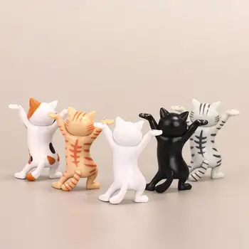 Kaķis Pildspalvu Turētājs Kaķis Uzskaites Zārku Attēls Lelle Dzīvnieku Statuetes Lelle Apdare Roku Darbs Bērniem, Bērnu Smieklīgi Rotaļlietas, Rotas, Dāvanu
