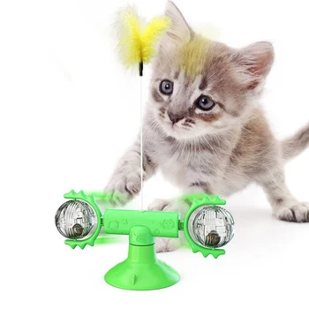 Kaķis vējdzirnavas rotaļlietas smieklīgi masāža grozāms kaķu rotaļlieta kaķis pavasara rotaļlietas sfērisku zobu tīrīšanu pet piegādēm kaķis rotaļlietas