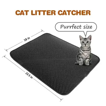 Kaķu Pakaiši Mat Pad Dubultā Slāņa Folden Ūdensizturīgs Kaķu Ķeršanas Pet Mat Tīrīt Pad neslīdoša Produkti Kaķiem Aksesuāri
