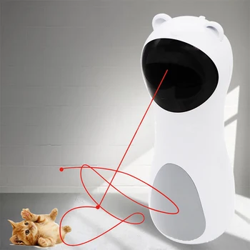 Kaķu Rotaļlieta Saprātīga Interaktīvās Kaitināt LED Lāzera Rotaļlietas, Lai Kaķiem Automātiska Vairāku Leņķa Apmācības Rokas Režīmā Spin Elektronisko Pet