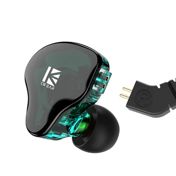 KBEAR KS2 auss monitors austiņu Troksni atsverot austiņas Sporta Hifi Vadu austiņas ar mikrofonu viedtālrunis PC