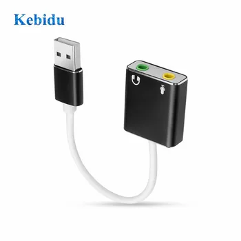 KEBIDU Ārējo USB Skaņas Karti, USB, lai Austiņu 3D Stereo USB Audio Adapter Bezmaksas diska Skaņas Karte Mac OS X, Windows
