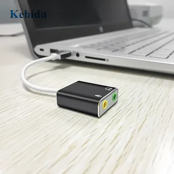 KEBIDU Ārējo USB Skaņas Karti, USB, lai Austiņu 3D Stereo USB Audio Adapter Bezmaksas diska Skaņas Karte Mac OS X, Windows