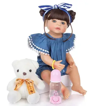 KEIUMI 22 Collu Īpašu Atdzimis Bērnu Menina Boneca Spilgti Pilna Ķermeņa Silikona Baby Lelle Kolekcija Dāvana Bērnam Dzimšanas dienā