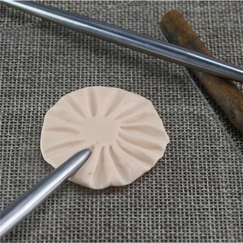 Keramika Modelēšana Stick Akupresūras Tekstūra Saburzīt Atkāpes Asu Keramikas Māla Rīku, Māla Griešanai, Nerūsējošā Tērauda, Instrumentu