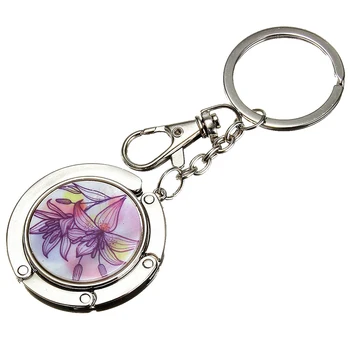 Keychain / Nolokāmi, somas āķis soma āķis durvju galda Cinka sakausējuma āķis lilija violeta
