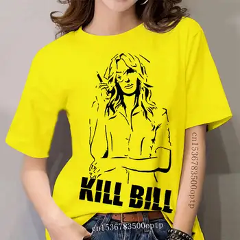 Kill Bill Filmas Plakāts, Sieviešu T-Veida Krekls Streetwear Modes Tshirt Foršs Logo Tshirts Melns Un Balts, T Krekli, Topi Sievietēm
