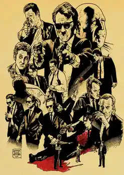 Klasiskās Filmas Reservoir Dogs Retro plakātu, Mājas, Mēbeļu apdare, Kraft Spēle Plakātu Zīmēšanas Krāsošana Sienas uzlīmes