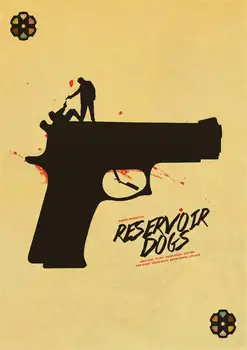 Klasiskās Filmas Reservoir Dogs Retro plakātu, Mājas, Mēbeļu apdare, Kraft Spēle Plakātu Zīmēšanas Krāsošana Sienas uzlīmes