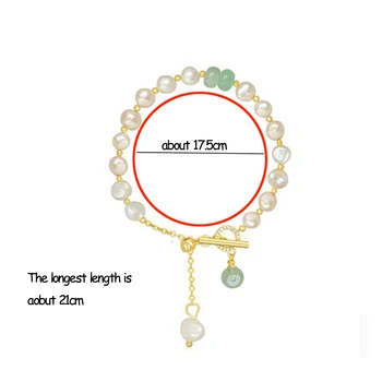 Klasiskās Modes Dabīgā Akmens Pērļu Rokassprādzi, Kulonu Sievieti Izsmalcinātu Jauno Laimīgo Aproces Aproce Jubilejas Dāvanu Luksusa Rotaslietas