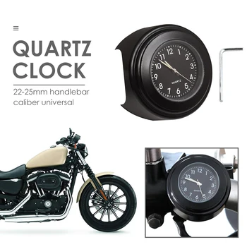 Klasiskās Tekstūras Motociklu Pulkstenis Ūdensizturīgs, Izturīgs, Praktiski Multi-funkcionālo 22-25mm Dia Stūres Skatīties Gaismas Kvarca Pulkstenis