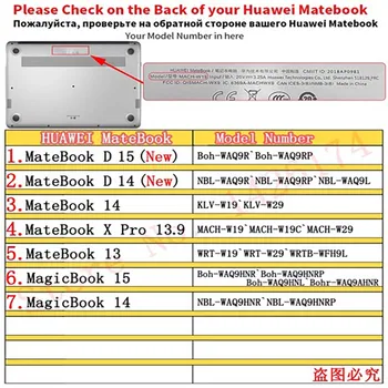Klēpjdators Gadījumā Huawei MateBook X Pro 13.9/X 2020/MateBook D14/D15/13/14/Godu MagicBook 14/15/Pro 16.1 Grūti Korpusa Vāka