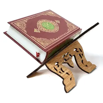 Koka Eid al-Fitr Islāma Grāmatu Plaukta Quran Korāns Svētā Grāmata Statīva Turētājs Assemblable Plaukts Svētku Dāvanu Mājas Rotājumi
