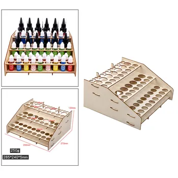 Koka Pigmenta Krāsas Pudeļu Plaukts Organizators Epoksīda Instrumentu Uzglabāšanu, Modelis Box