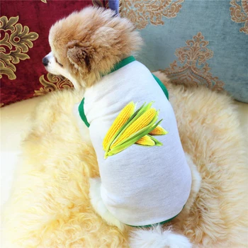 Kokvilnas Pet Veste Gudrs Suns Krekls bez Piedurknēm, Suņu Apģērbu Vasaras Arbūzs Drukāšanas Mīksto Vienkārši Kucēniem Piederumu Cat T-krekls