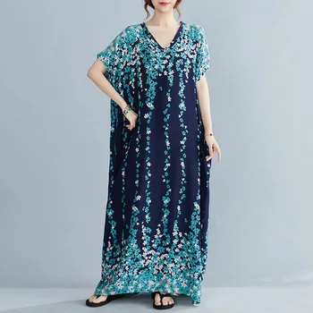 Kokvilnas satīna vintage ziedu kleitas sievietēm gadījuma zaudēt maxi ilgi sieviete saule vasaras pludmales kleitu elegants apģērbs ir 2021.