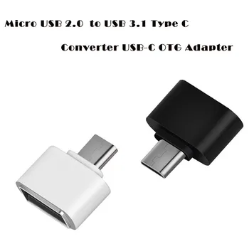 Kopiju T Micro USB 2.0 Female USB 3.1 C Tipa Vīriešu Converter USB-C OTG Adapteri Datu Sinhronizācijas un Maksas ABS USB-C OTG Adapteri