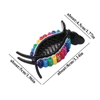 Korejas Konfektes Krāsu Matadatu Krāsains Varavīksnes Matu spraudes Lielie Krabji, lai Zirgaste Bun Matu Skavas Modes Galvassegu Matu Aksesuāri