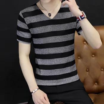 Korejiešu versija tendence oshort piedurknēm krekls, t-kreklu piedurknēm rudens t-krekls Qiuyi jaunu korejiešu versija tendence vīriešu