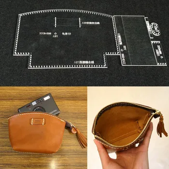 Korpusa maku kosmētikas soma plates modelis DIY hand-made ādas uzglabāšanas soma akrila veidne dizains 16x13x8cm XKB-235