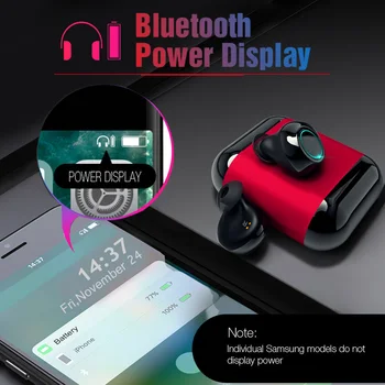 KPHRTEK 1PC Bluetooth austiņas TWS Earbuds Bezvadu Bluetooth Stereo Austiņas Bluetooth Austiņas Ar Mic un Uzlādes Kaste