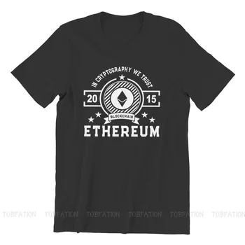 Kriptogrāfijas Cryptocurrency Ethereum T Krekls Vintage Modes Vasarā Liela izmēra Kokvilnas Vīriešu t-veida Harajuku Crewneck TShirt