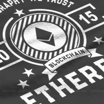 Kriptogrāfijas Cryptocurrency Ethereum T Krekls Vintage Modes Vasarā Liela izmēra Kokvilnas Vīriešu t-veida Harajuku Crewneck TShirt