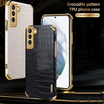 Krokodila Ādas Tālrunis Case For Samsung Galaxy S20 S21 Plus Ultra FE Aizmugurējais Vāciņš Samsung Galaxy A52 72 32 12, Ņemiet vērā, 20 Ultra