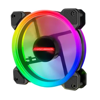 Krāsains Mūzikas RGB Datora korpusu PC Ventilatoru Regulēt Dzesēšanas Ventilatoru 12cm Kluss Kontroles AURA SINHRONIZĒT Datora Dzesētājs Dzesēšanas RGB Gadījumā Faniem