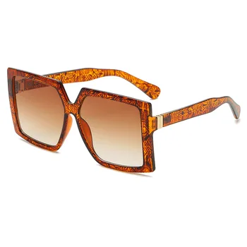 Kvadrātveida Saulesbrilles Sieviešu Modes Jaunu Vintage Toņos Zīmola Luksusa Liels Melns Ir 2021. Saules Brilles UV400 Lielgabarīta Briļļu Sieviešu Oculos