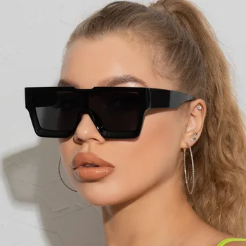 Kvadrātveida Saulesbrilles Sieviešu Modes Jaunu Vintage Toņos Vīriešu Zīmolu, Dizainu, Luksusa Lielas Saules Brilles UV400 Lielgabarīta Briļļu Sieviešu Oculos