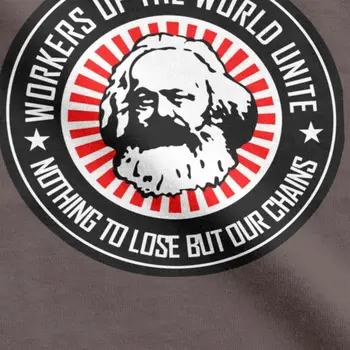 Kārlis Markss Darbinieku Vienot Vīriešu T-Krekli Smieklīgi T-Veida Topi Komunisma Marksisma Sociālisms T Krekls Oriģināls