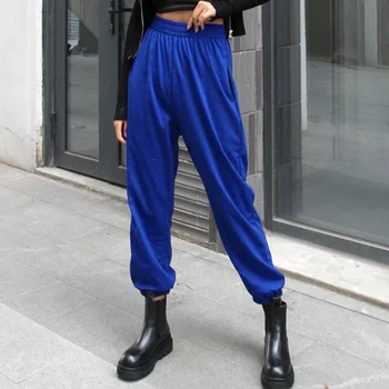 Laamei Harajuku Joggers Plaša Kāju Treniņbikses Sieviešu Bikses Plus Lieluma Augsta Vidukļa Biksēm Streetwear Korejas Gadījuma Elsas Femme Kritumu