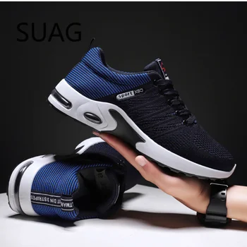 Labākā Pārdošanas Modes Mens Sneaker Anti-slīdēšanas Ikdienas Vīriešiem Kurpes Acs Elpojošs Luksusa Vīriešiem Kurpes Vīriešiem Mežģīnes Up Black Čības