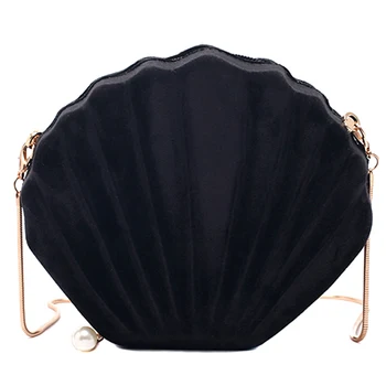 Lady Shell Salds Crossbody soma ir 2021. Modes New Augstas kvalitātes Samta Sieviešu Dizainers Rokassomu Ķēdes Plecu Messenger Bag