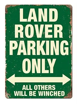 Land Rover Stāvēšanas Tikai Zaļā Metāla Zīmes, Vintage, Retro Sienas Plāksne Plāksne, Mājas Dekoru, Sienas Mākslas Skārda Zīme 30x40cm