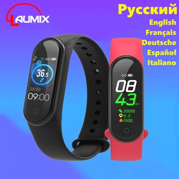 Laumix Fitnesa Trackers Ķermeņa Temperatūra, Sirdsdarbības Asins spiediena Monitoru, Ūdensizturīgs Smart aproce krievu vairāku valodu